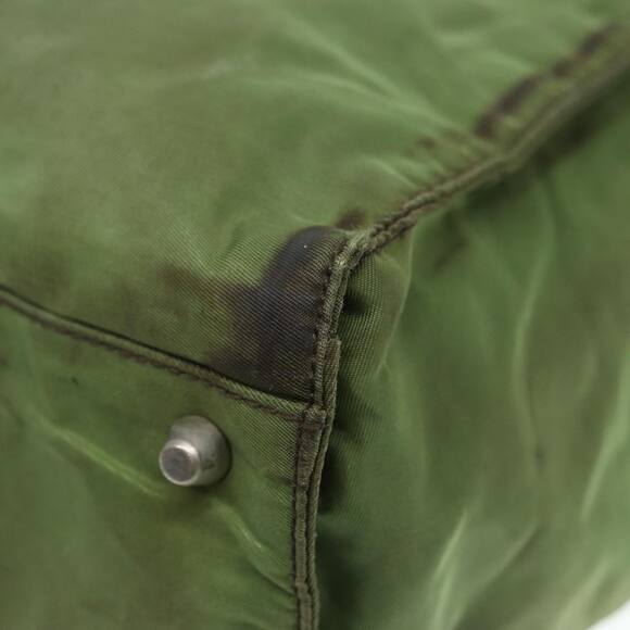 PRADA Hand Bag Nylon Khaki Silver - Picture 9 of 16